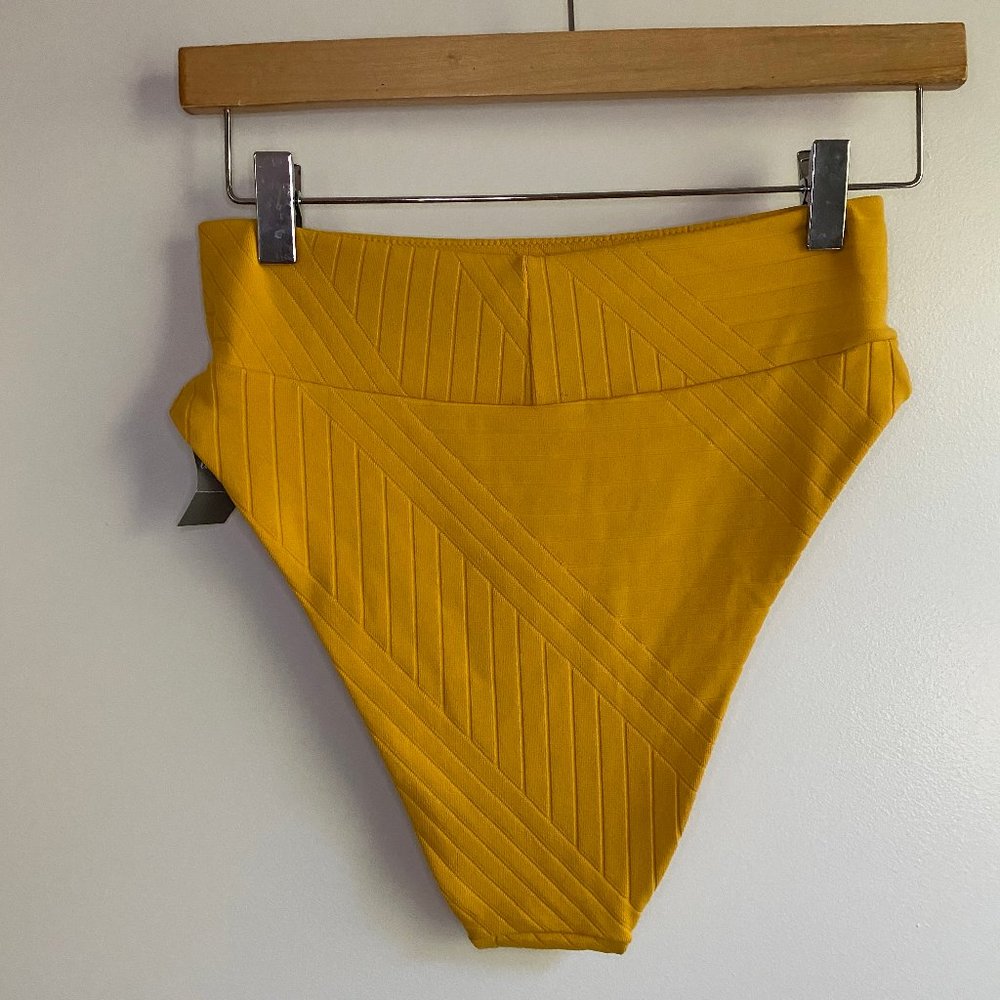 Aerie XO Ribbed High Cut Cheeky Bikini Bottom